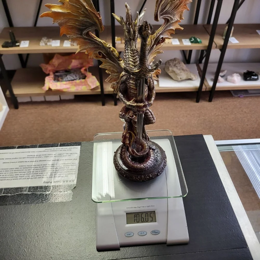 Flame blade letter opener collector dragon with original box
